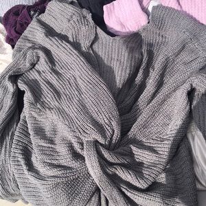 Criss cross back sweater